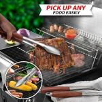 Heavy-Duty Wooden BBQ Tools Set with Spatula, Fork, Tongs