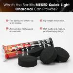 MEKER Quick Light Charcoal Briquettes - 100 Pack
