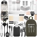 Portable Camping Cookware and Utensils Set