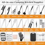 Portable Camping Cookware and Utensils Set