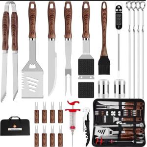 24 Piece Stainless Steel BBQ Tool Set