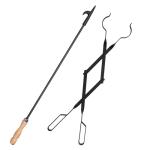 32” Fire Pit Poker and 26” Tongs Set