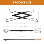 32” Fire Pit Poker and 26” Tongs Set