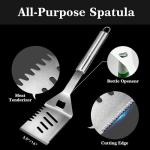 3-Piece Stainless Steel BBQ Tool Set