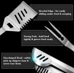 3-Piece Stainless Steel BBQ Tool Set