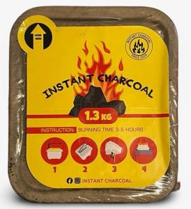Instant Charcoal for Outdoor Grilling, 1.3 kg