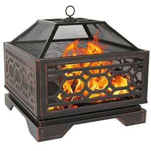 Hykolity 26" Extra Deep Wood Burning Fire Pit