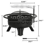 Hykolity 2-in-1 Fire Pit and Grill, 31