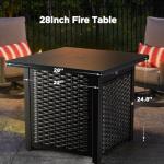 28 Inch Ciays Propane Outdoor Fire Pit, 50,000 BTU
