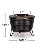 TIKI Smokeless 25" Outdoor Fire Pit with Wood Pack