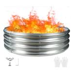 Round Zinc Steel Fire Ring for Backyard and Camping