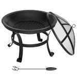 55.9 cm Outdoor Steel Fire Pit with Spark Screen
