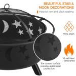 Yaheetech 30in Outdoor Wood Burning Fire Pit