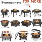 55.9 cm Outdoor Steel Fire Pit with Spark Screen