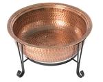 Palermo Copper Fire Pit with Steel Stand