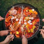 Portable 21-Inch Fire Pit with Grill & Accessories