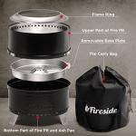 Portable 19-Inch Outdoor Smokeless Wood Grill