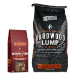 Fire & Flavor Grilling Bundle: Natural Charcoal & Cubes