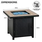Bali Outdoors 30" Propane Gas Fire Pit Table