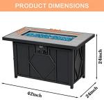 BALI OUTDOORS 42" Propane Fire Pit Table