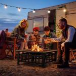 Devoko 32-Inch Outdoor Fire Pit and Grill Table