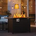 ZAFRO 2-in-1 Fire Pit Table with Adjustable Flame