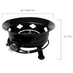 Flame King Portable Smokeless Propane Fire Pit 24”