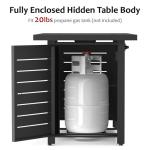ZAFRO 2-in-1 Fire Pit Table with Adjustable Flame