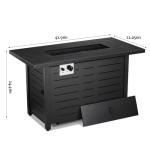 ZAFRO 2-in-1 Fire Pit Table with Adjustable Flame