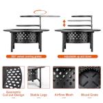 OutVue 36-Inch Outdoor Fire Pit with Grills