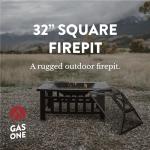 GasOne 32-Inch Outdoor Metal Fire Pit Table