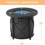 BALI OUTDOORS 30" Propane Fire Pit Table