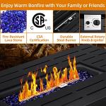 50,000 BTU Propane Fire Pit Table with Cover
