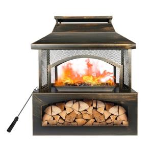Red Mountain Valley 2-in-1 Outdoor Fire Pit Grill