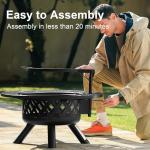 BALI OUTDOORS Wood Burning Patio Fire Pit