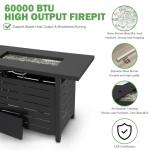 Hykolity 42" Gas Fire Pit Table for Outdoors