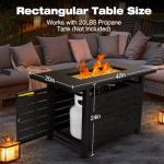 Hykolity 42" Gas Fire Pit Table for Outdoors