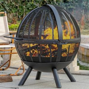 35-Inch Wood Burning Fire Pit with BBQ Grill