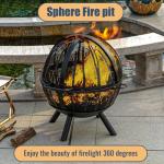 35-Inch Wood Burning Fire Pit with BBQ Grill