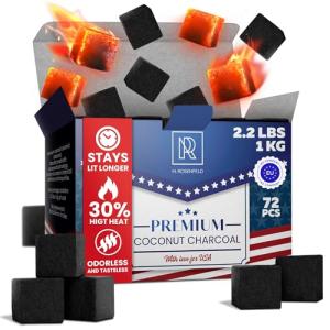 Coconut Charcoal Cubes - XL 72 Count Pack