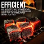 Tom Coco 72 Natural Charcoal Cubes - 25 mm Coals - Coconut Charcoal for Grilling and Relaxation (1)