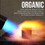 Tom Coco 72 Natural Charcoal Cubes - 25 mm Coals - Coconut Charcoal for Grilling and Relaxation (1)
