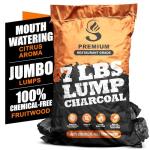Premium Jumbo Lump Charcoal for Grilling and Smoking