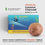 Sunlight Premium Coconut Charcoal Flats - 60 Half Cubes