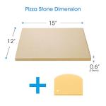 Unicook Pizza Stone for Grill and Oven, 38x30cm