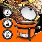 Portable Ceramic Charcoal Kamado Grill Smoker