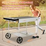 Pizza Oven Grill Cart with Topping Station
