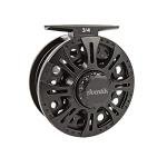 Aventik Z Fly Reel Center Drag System Classic III Graphite Large Arbor Sizes 3/4, 5/6, 7/8 Fly Fishing Reels(3/4)