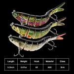 Rose Kuli Fishing Lures for Bass Trout Topwater Multi Jointed Swimbaits Slow Sinking Bionic Swimming Lures Bass Freshwater Saltwater Bass Lifelike Fishing Lures Kit