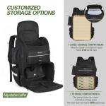 Shupaii Fishing Backpack with Rod Holders, 45L Large Water-Resistant Tackle Box Backpack, Fishing Gear Gifts for Men Father